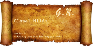 Glasel Milán névjegykártya
