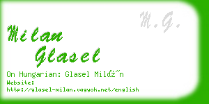 milan glasel business card